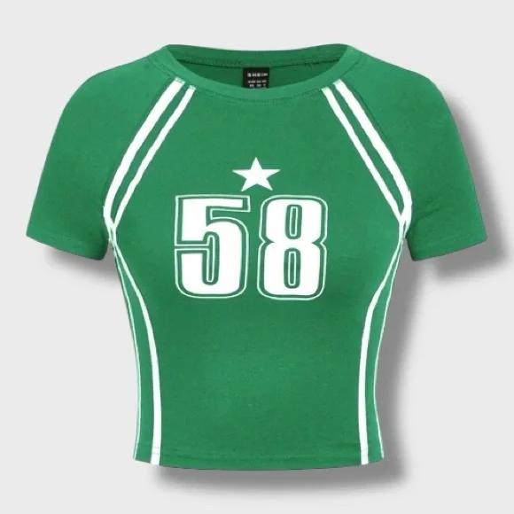 Women’s Green Sporty Crop Top - L - Picture 1 of 4